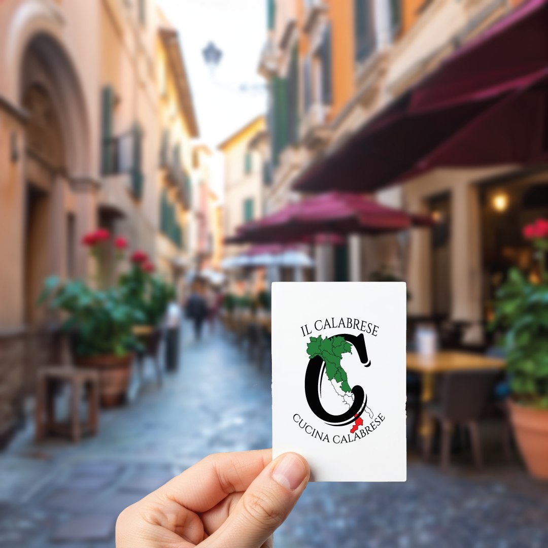 Il Calabrese, carte de visite dans une rue italienne